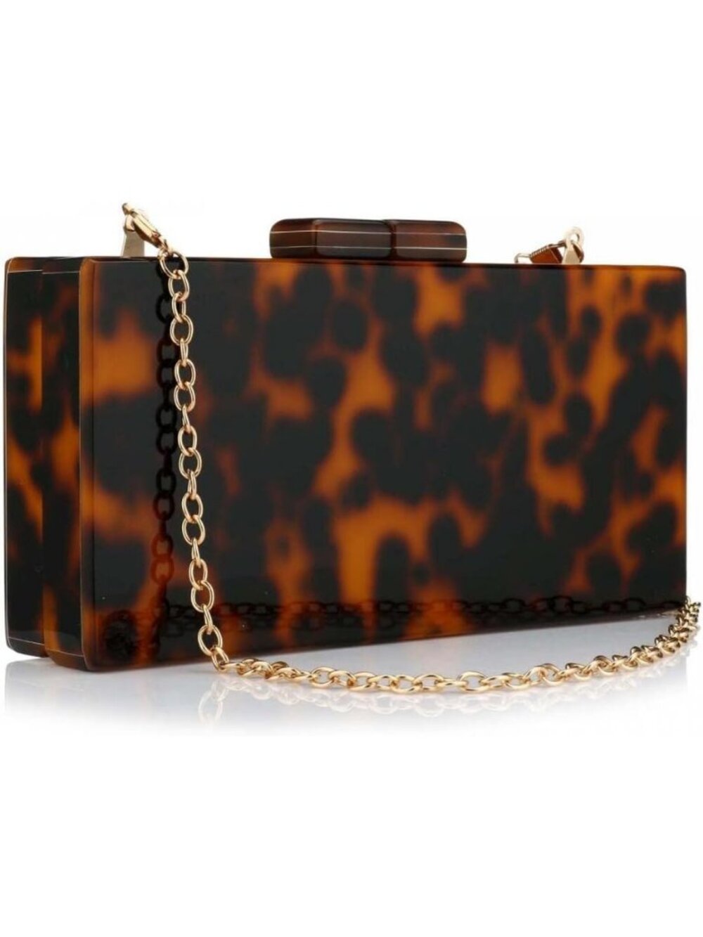 Women's Amber Marble Clutch Purse For Elegant Banquet Evening Crossbody Bag
